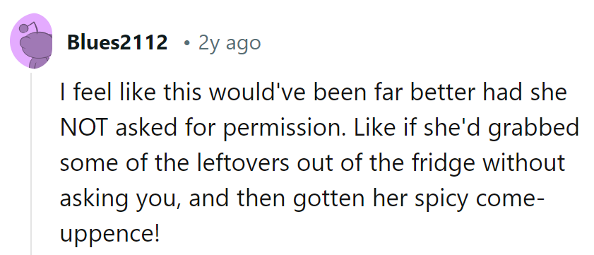 Spicy justice: The unsolicited leftovers lesson.