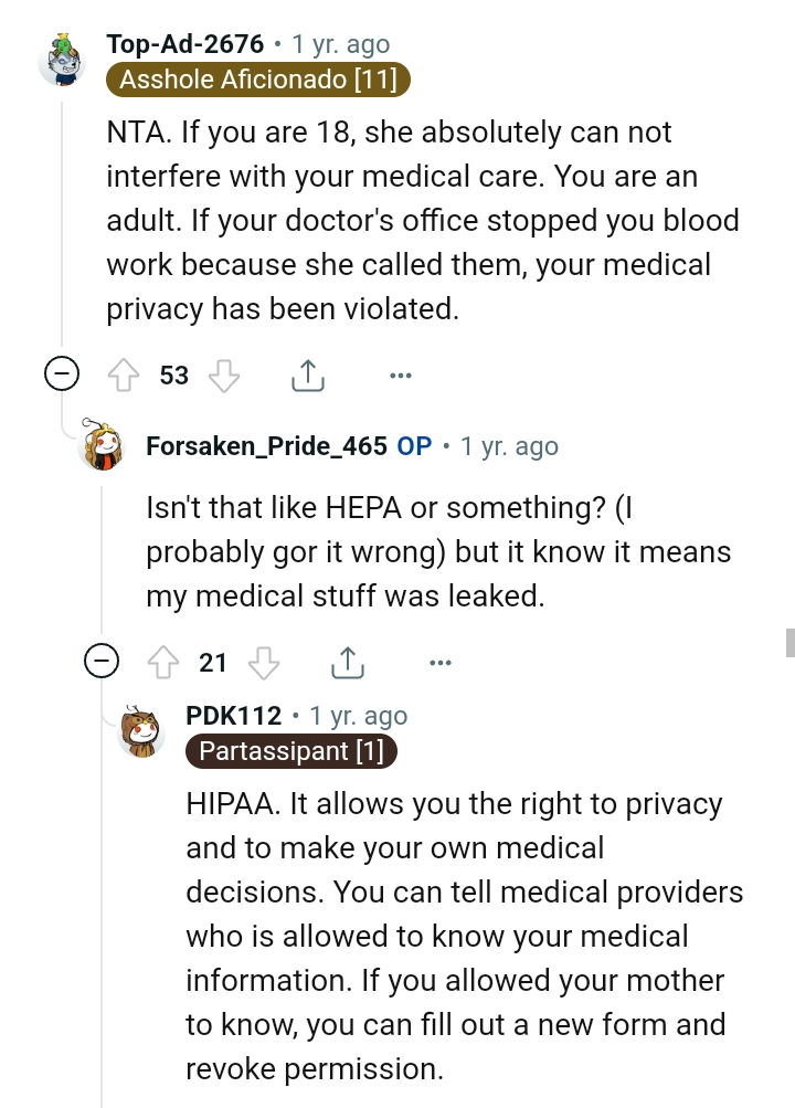 OP's Medical Privacy Has Been Violated