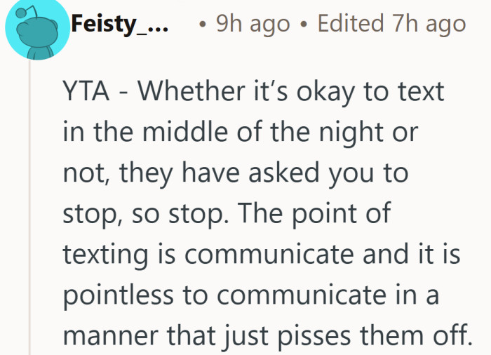 Hard to argue with that logic when the message itself is causing the problem.