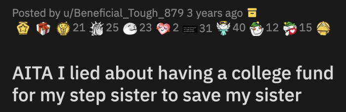 OP was also appointed as the executor of her younger sister's fund which ignited their mom's fury