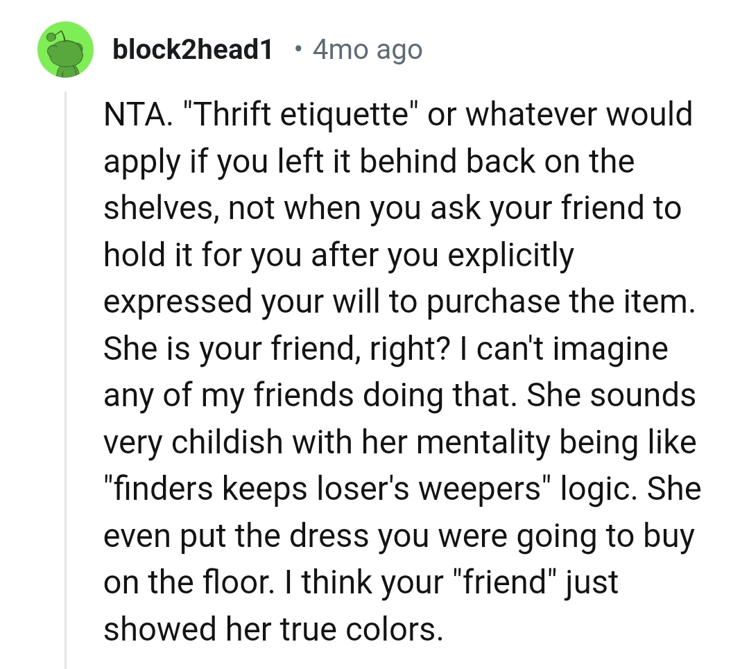 This Redditor Can't Imagine Any of Their Friends Doing That