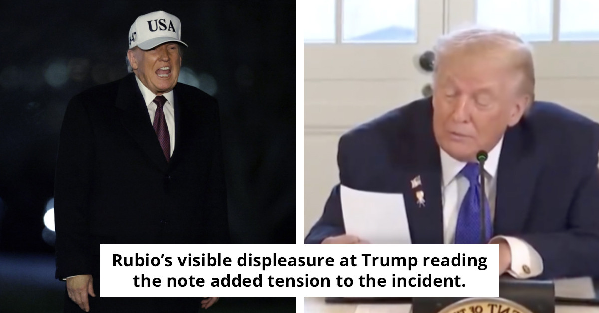 Donald Trump's Major Error: Accidentally Revealing Private Note in Public