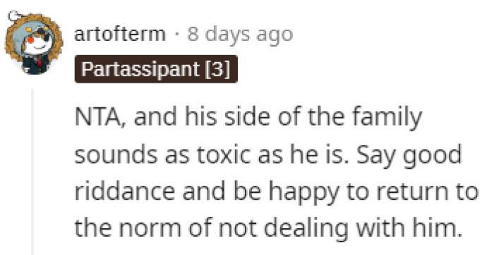 Good riddance to say the least