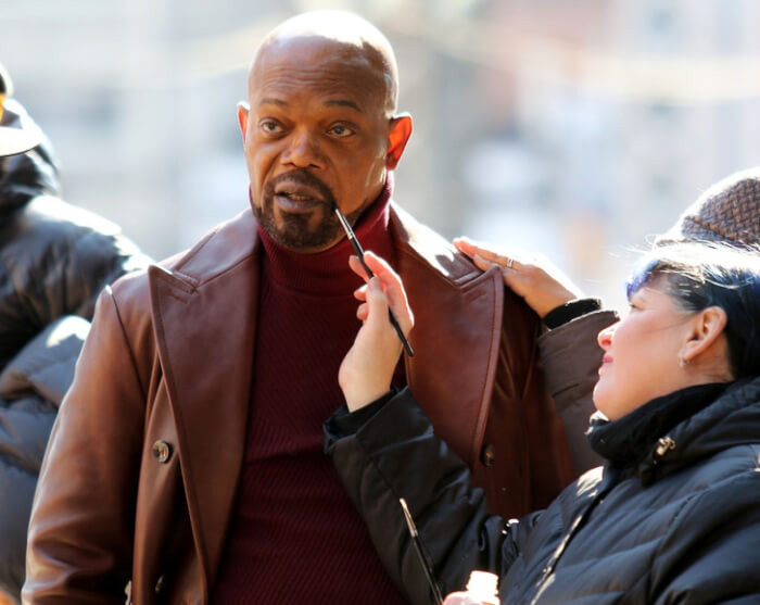 10. Makeup artists were dyeing Samuel L. Jackson’s beard on the set of Shaft in New York.