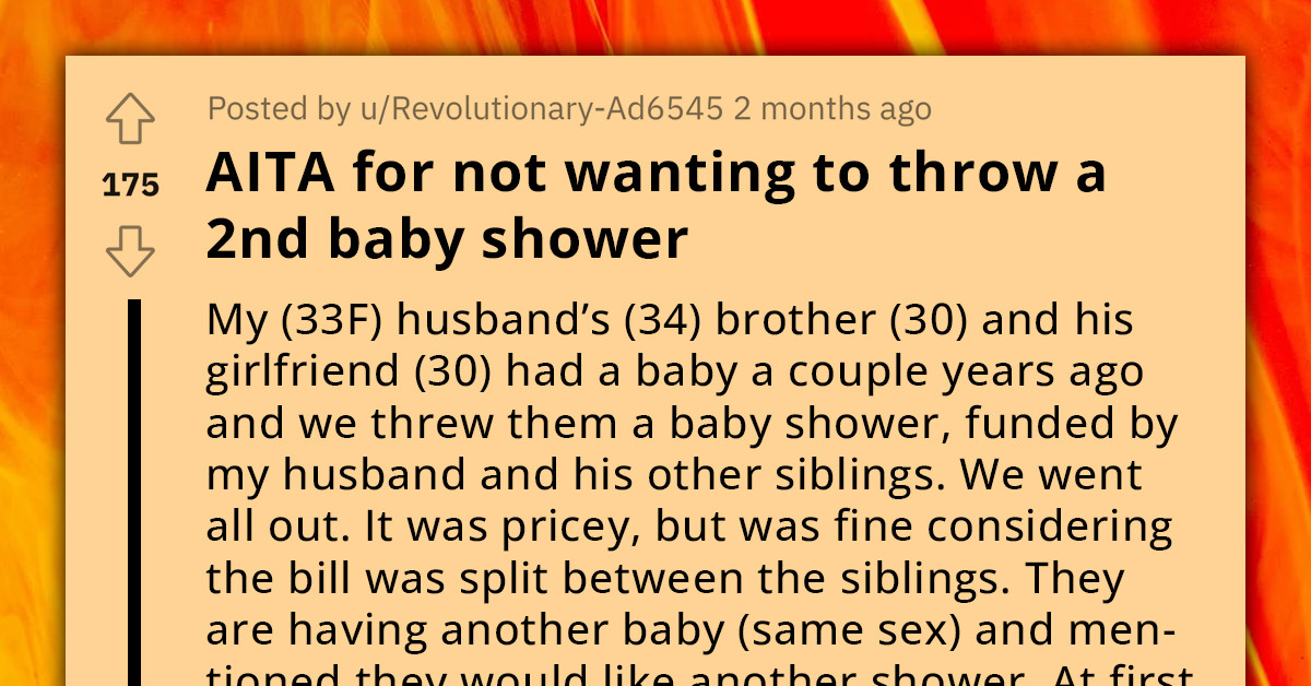 Wife Advises Husband Not To Throw A Second Baby Shower For His Brother, Husband Terms Her An AH