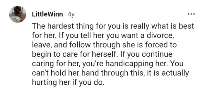 The OP cannot hold her hand through this