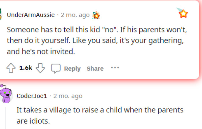 People quickly let OP know that they should stand their ground and that someone needs to let that kid know his boundaries.