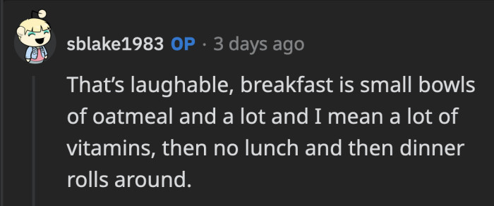 Oh, this isn't okay! Those kids are not eating enough!