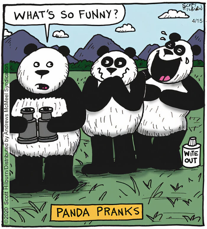 16. Notice the panda has lost the black spot around his eyes