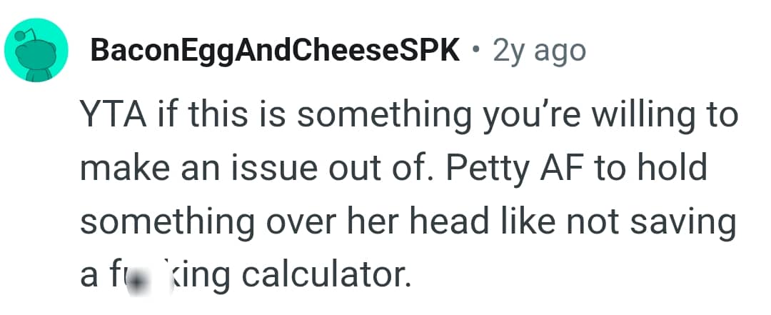 The OP is making a mountain out of a mole hill