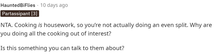 Some people did have a few more questions about how things are divided, though.