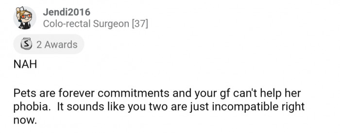Hopefully these comments about compatibility helped OP with the loss of their relationship