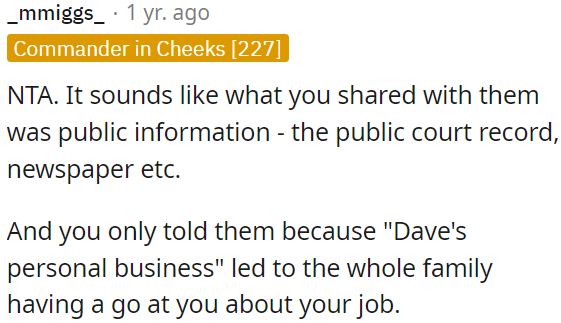 It seems like the information OP shared was publicly available, such as court records or news articles.