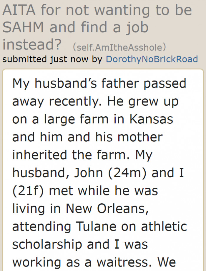 The original poster tells the story of how they met.