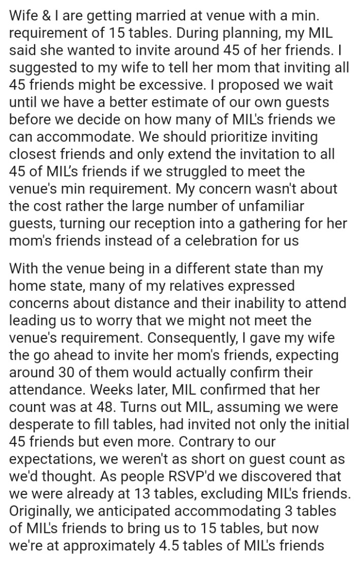 OP's concern wasn't about the cost rather the large number of unfamiliar guests