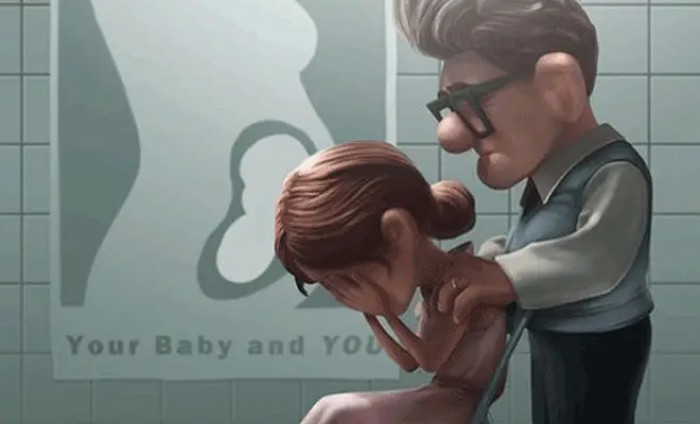 13. Ellie miscarrying in the movie, Up