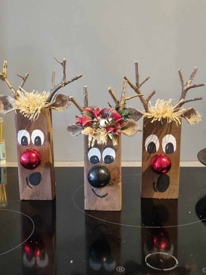 Cute wooden reindeer