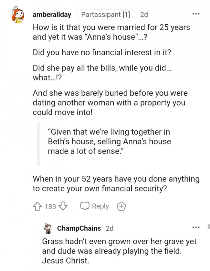 Did you have no financial interest in it?