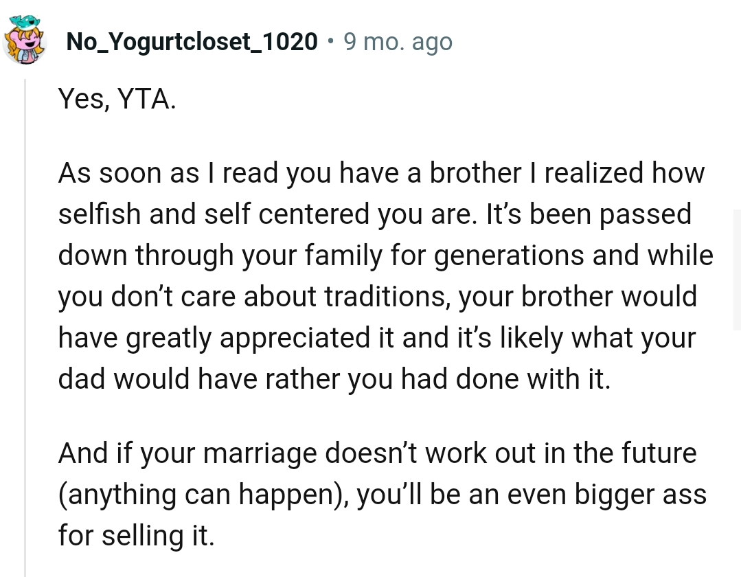 It's Been Passed Down Through the OP's Family for Generations