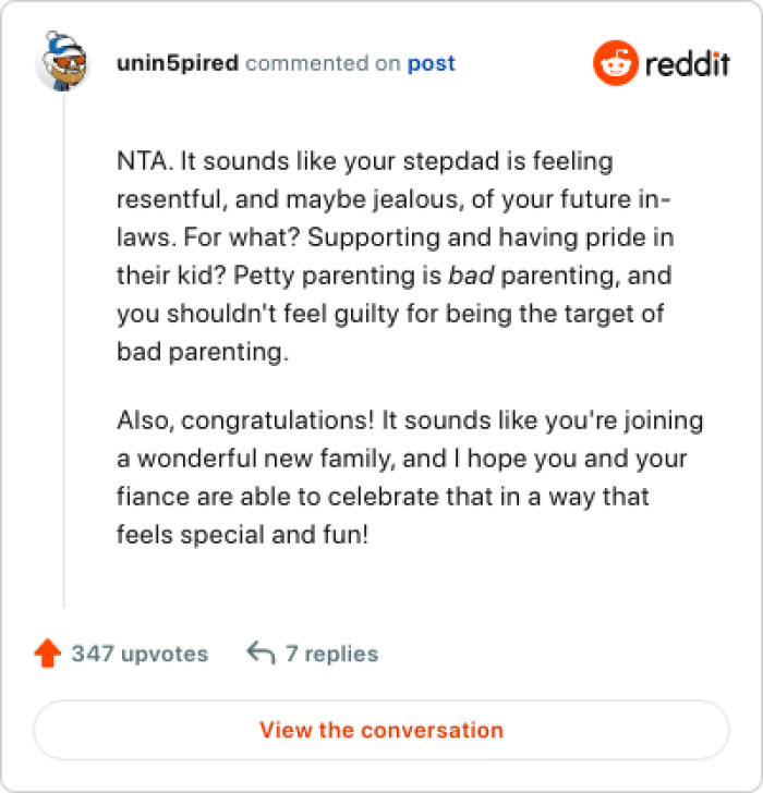 It Sounds Like the OP Is Joining a Wonderful New Family