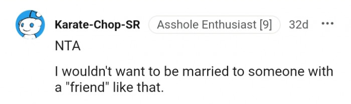 What this redditor wouldn't want.