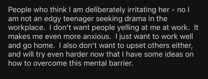 OP insisted that he was not doing it on purpose.