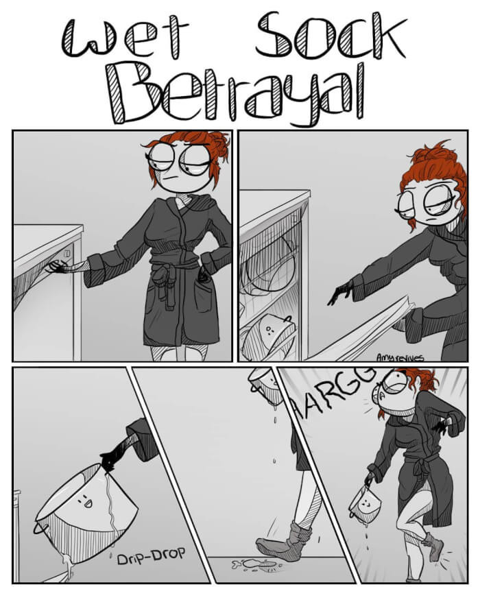 13. Getting your sock wet