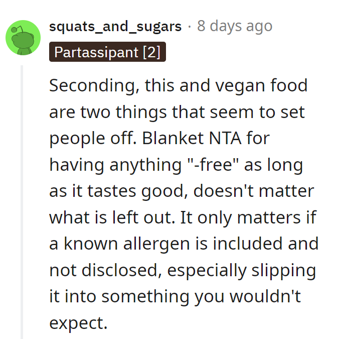 NTA for flavor, not fuss! Beware of surprise allergens though—they're the real twist!