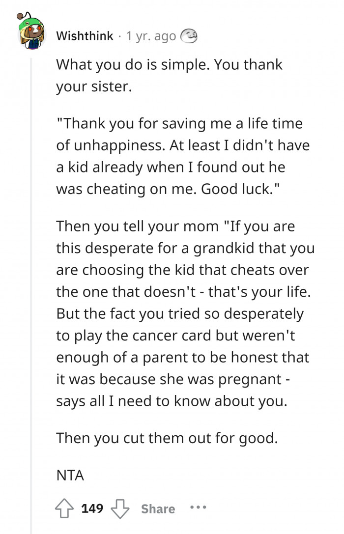 It's a blessing in disguise that your sister saved you from that kind of man.