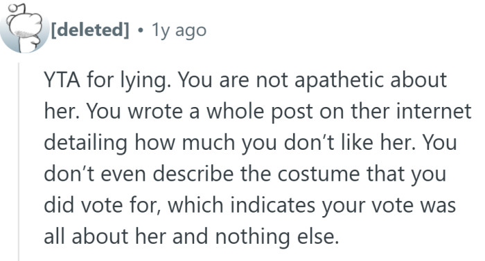 Hard to claim indifference when the post sounds like a character study of your least favorite bee.