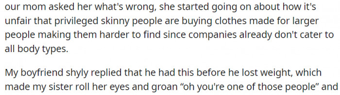 Privileged skinny people