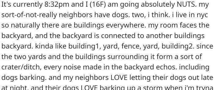 OP expressed concern over a neighbor who frequently engages in loud activities during the late-night hours