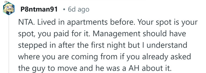 Your spot is your spot.