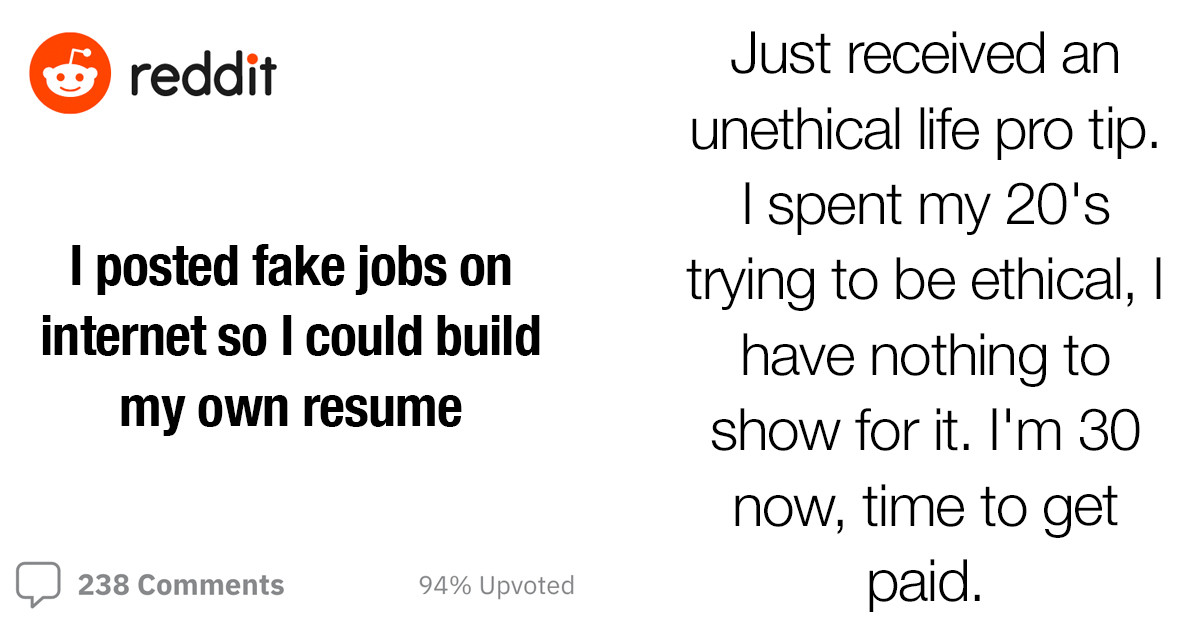 Man Finds A Loophole In The Capitalist System, Admits Applying To Fake Jobs That He Posted Himself Just To Build His Own Resume And Lands A Nice Job As A Real Estate Broker
