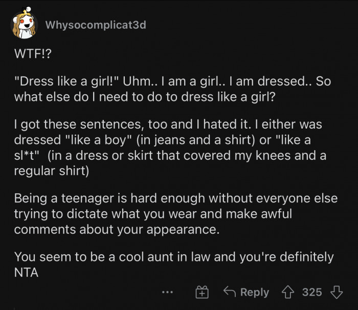 OP is the coolest aunt-in-law. There's no such thing as 