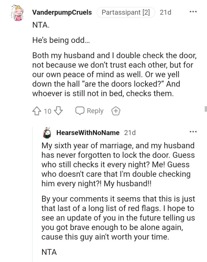 Double checking is not because there's no trust, but it's just for peace of mind