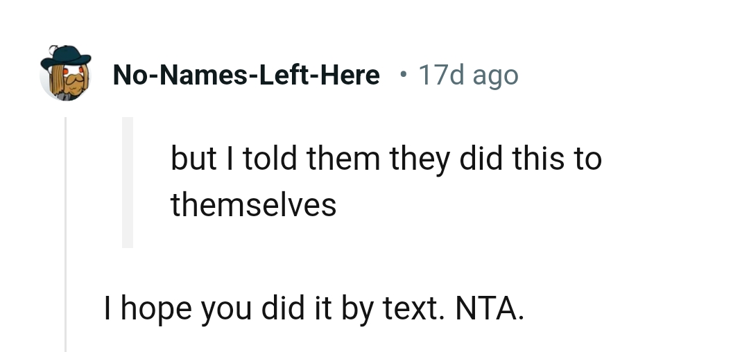 This Redditor hopes the OP texted them too