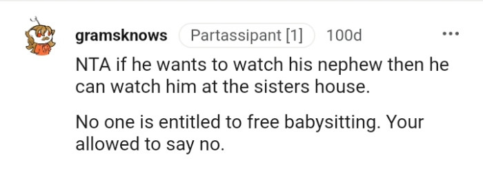 The OP is certainly allowed to say no