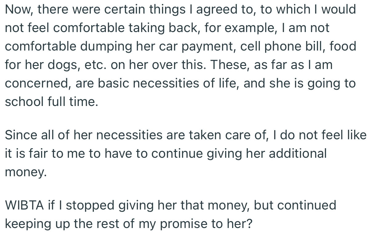 While OP Wants to Uphold Their Financial Agreement, He Feels That Some Tweaks Need to Be Made Since They Are No Longer a Couple