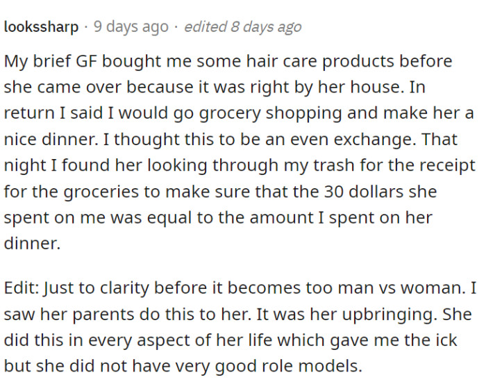 Looking for the receipt