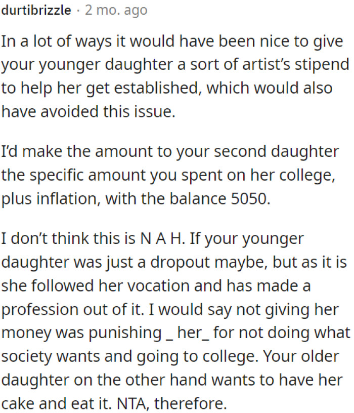 OP is not in the wrong here.