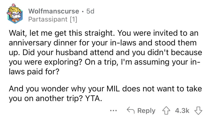 Let's get this straight.