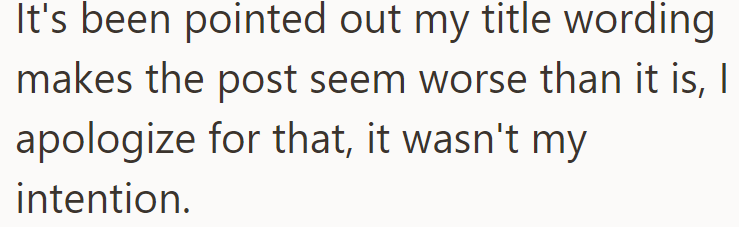 The OP said the title gave a negative impression unintentionally: