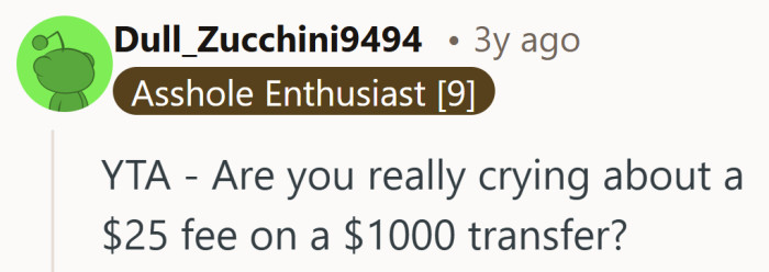 When the dollar amount gets quoted this directly, the patience level is clearly gone.