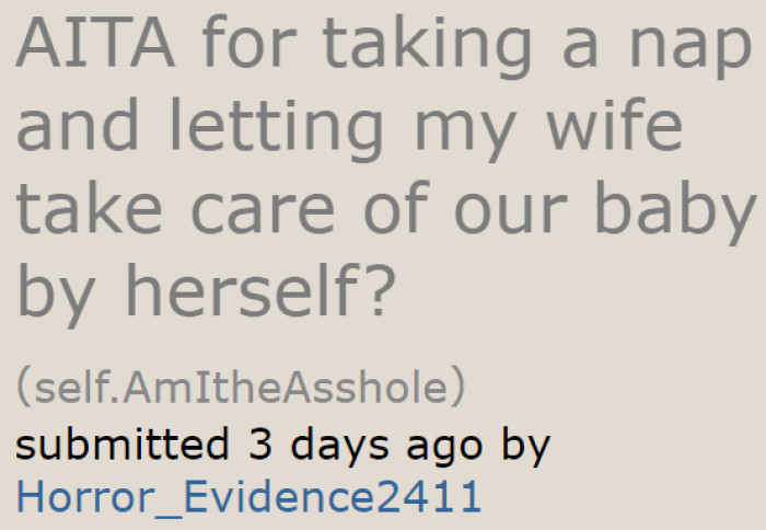A man decided to seek judgment from the AITA folks.