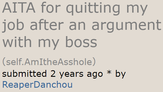 The OP immediately quit his job after an argument that started with a reprimand over his tardiness.