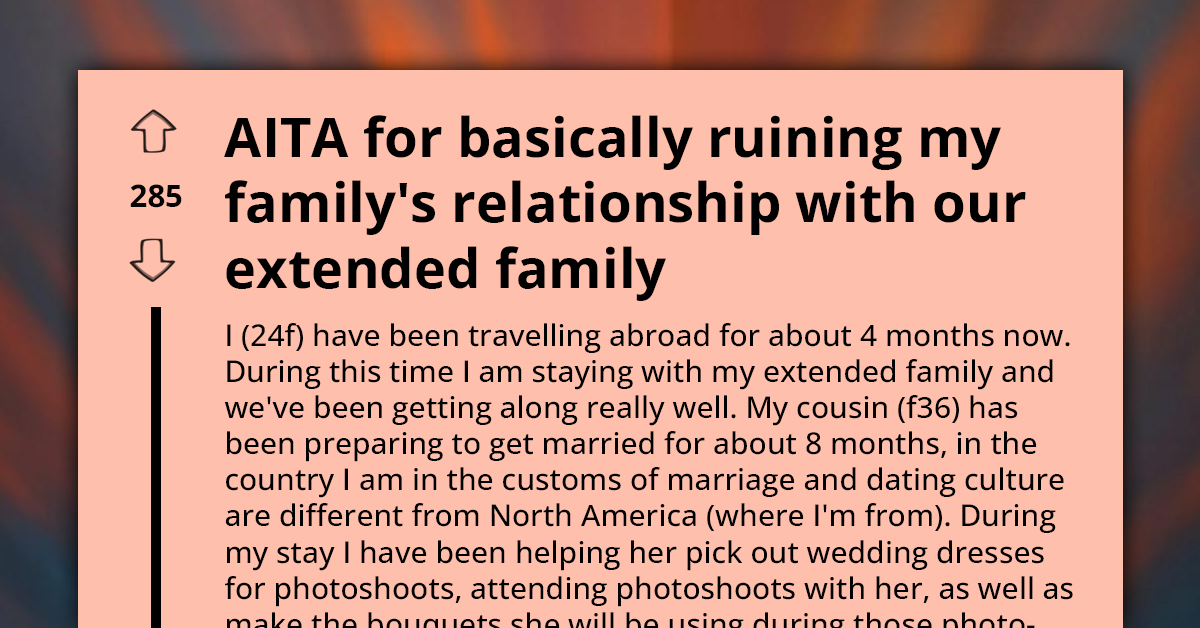 Extended Family Relationship With Lady Gets Toxic After She Unintentionally Reveals Secret That Could Ruin Cousin's Wedding