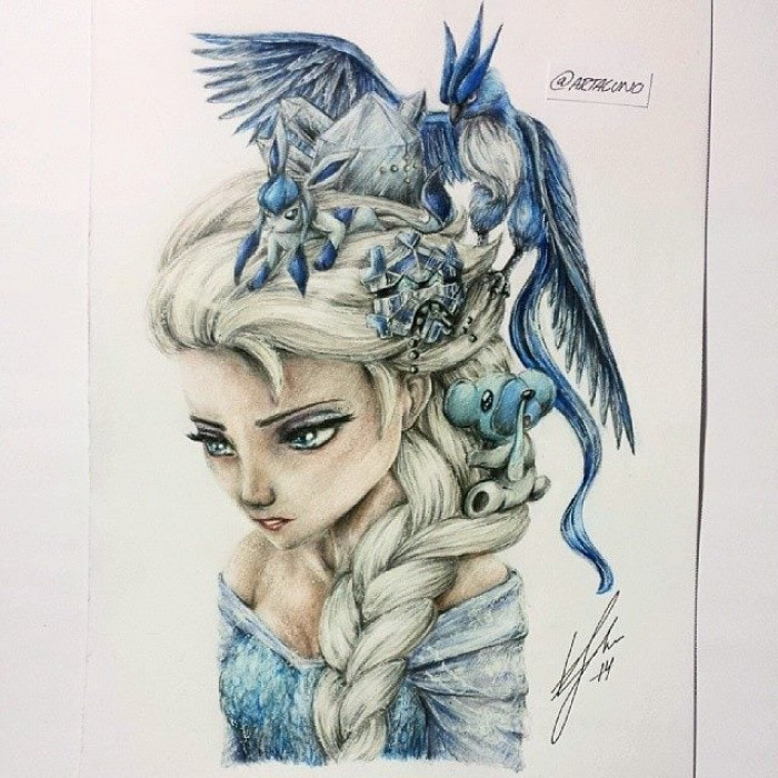 2. Elsa and Ice Pokémon