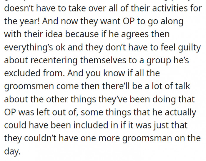 But that doesn't mean that concept should take over all their activities for the year