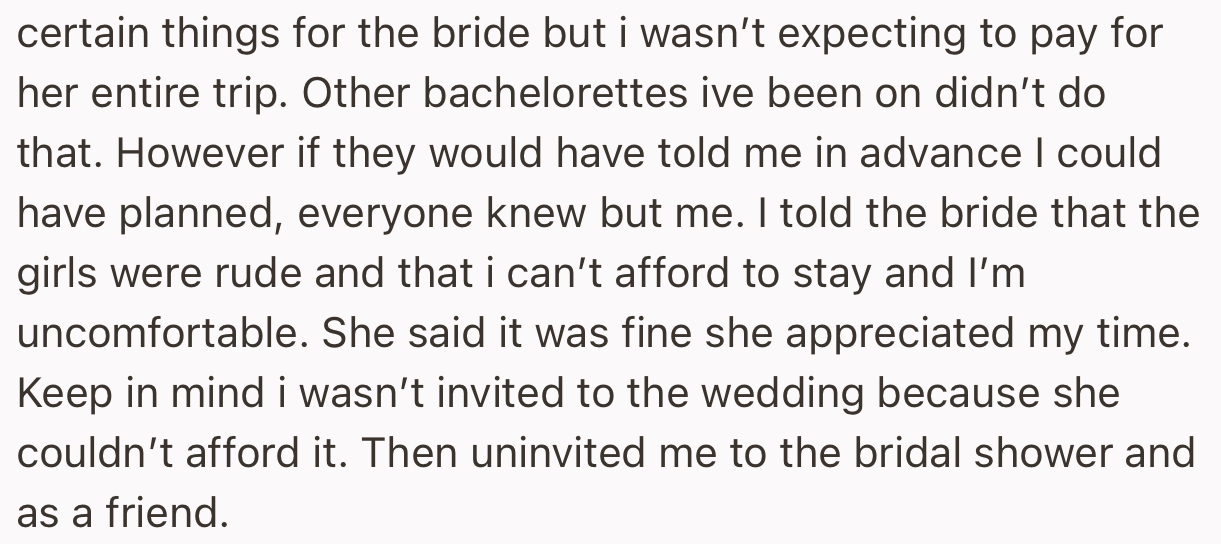 In Order to Avoid More Drama, OP Opted Out of the Trip